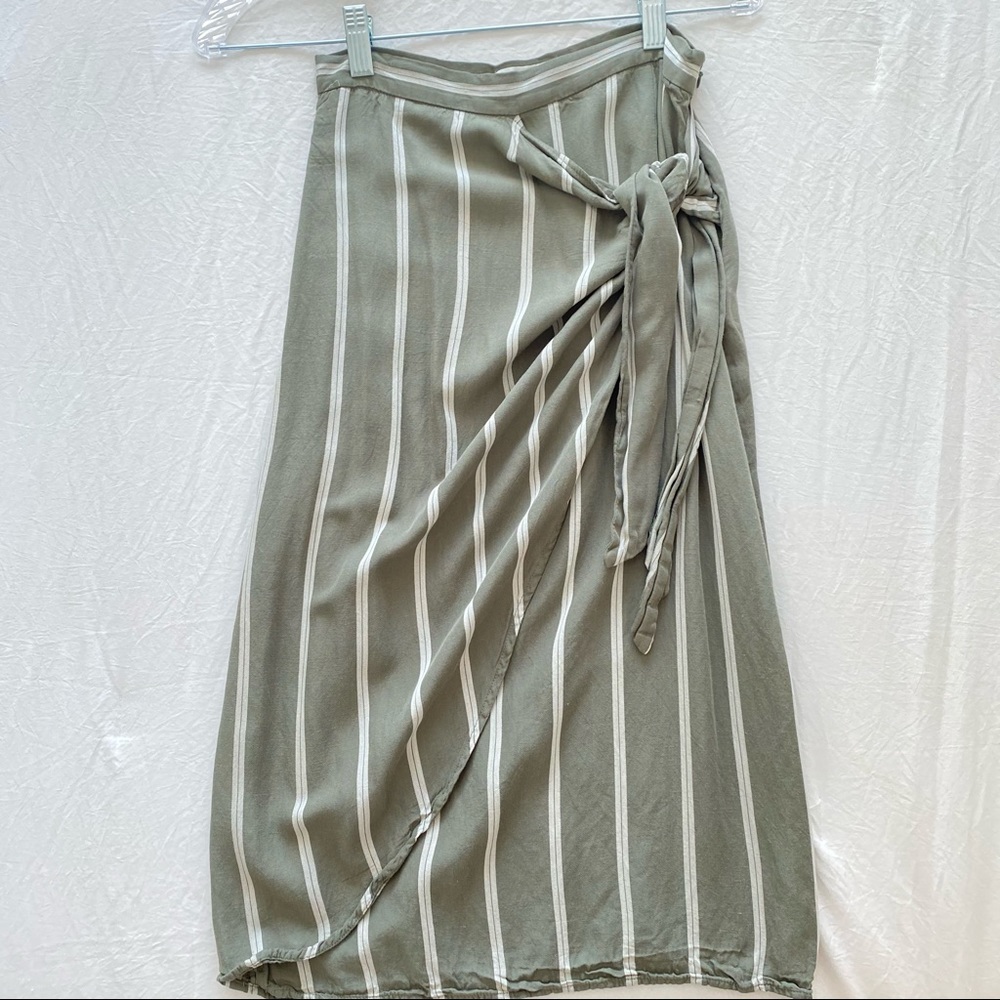 Sage green wrap skirt